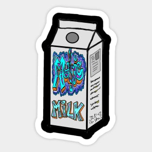 graffiti music milk Sticker